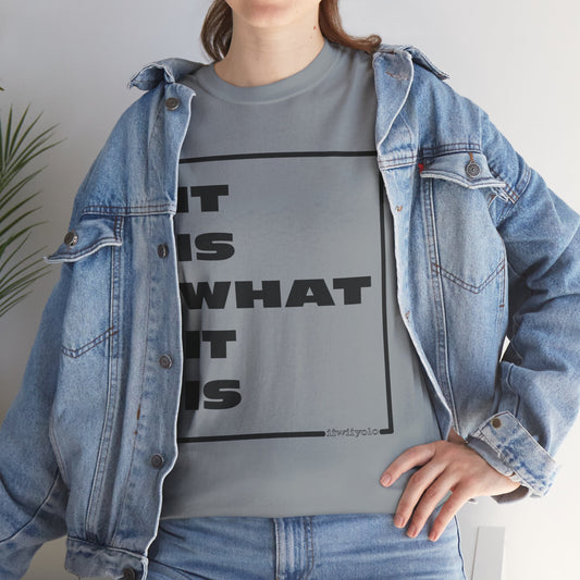 It Is What It Is - Unisex Heavy Cotton Tee - iiwiiyolo Clothing